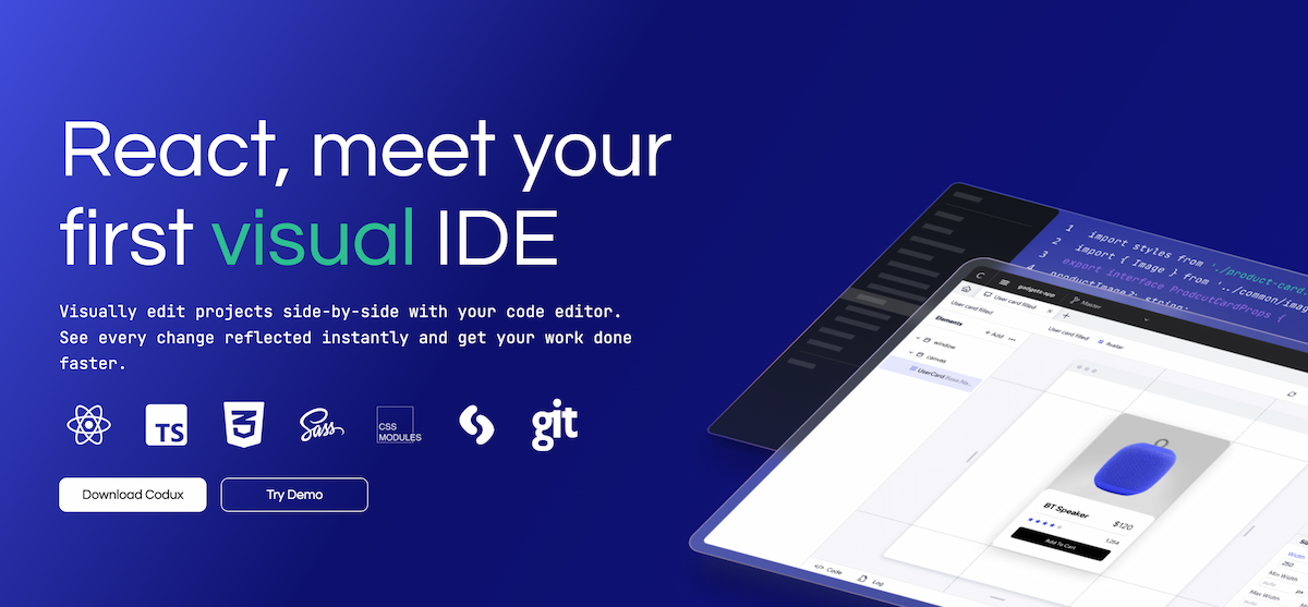 Codux - Visual IDE for React projects
