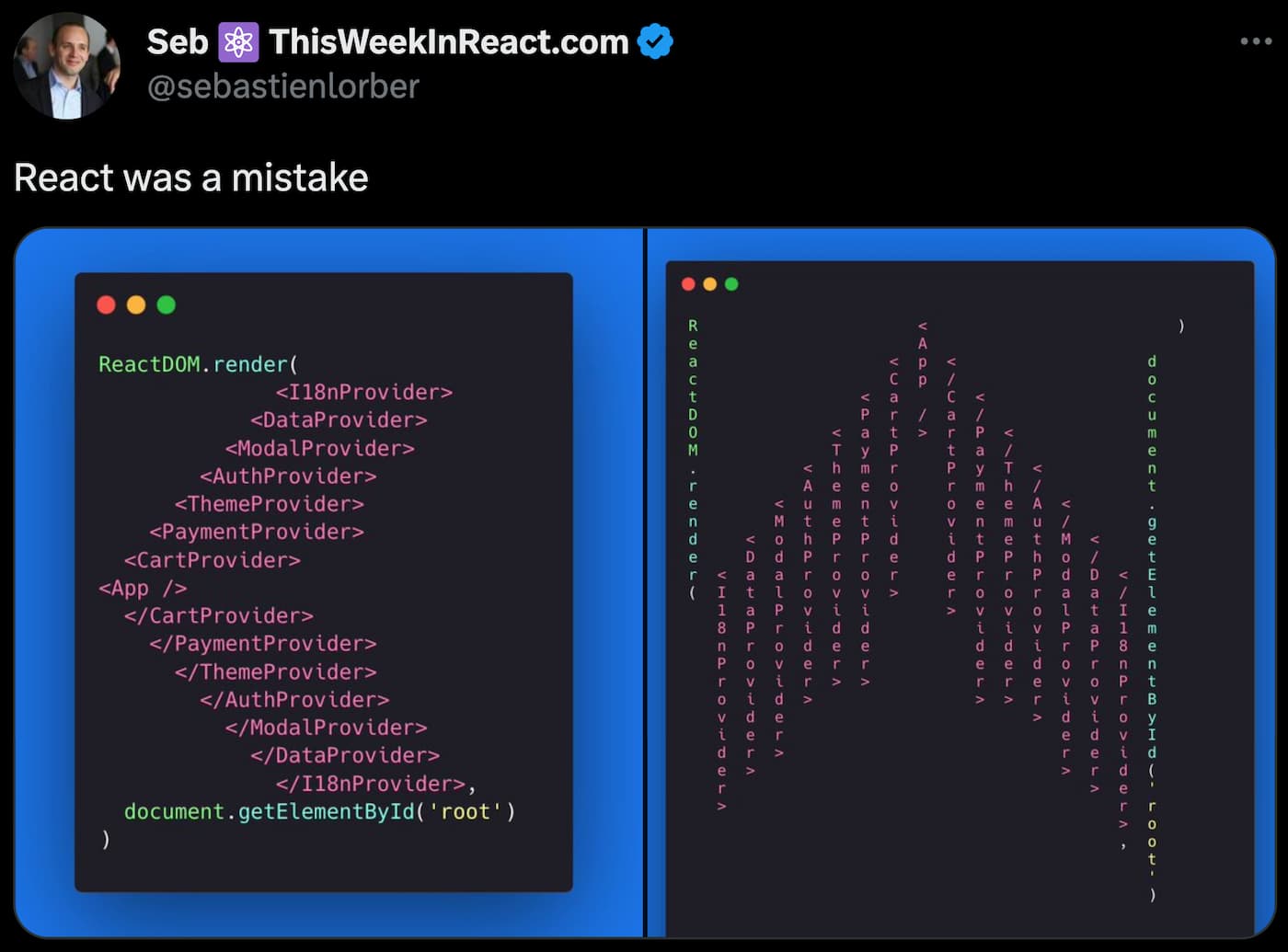 React was a mistake