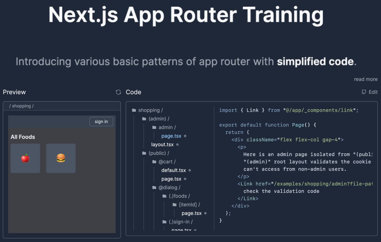 Next.js App Router Training