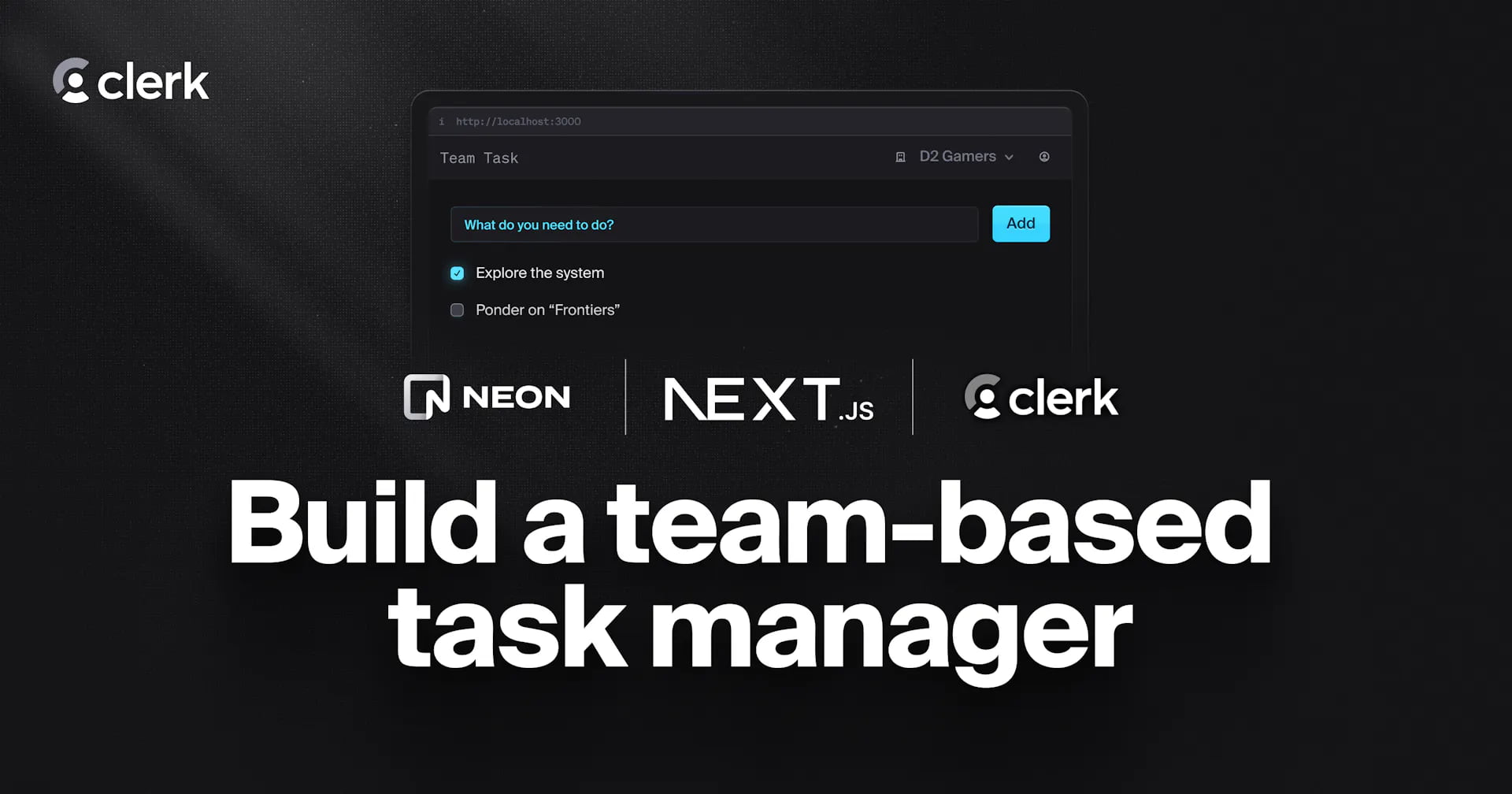 Build a team-based task manager with Next.js