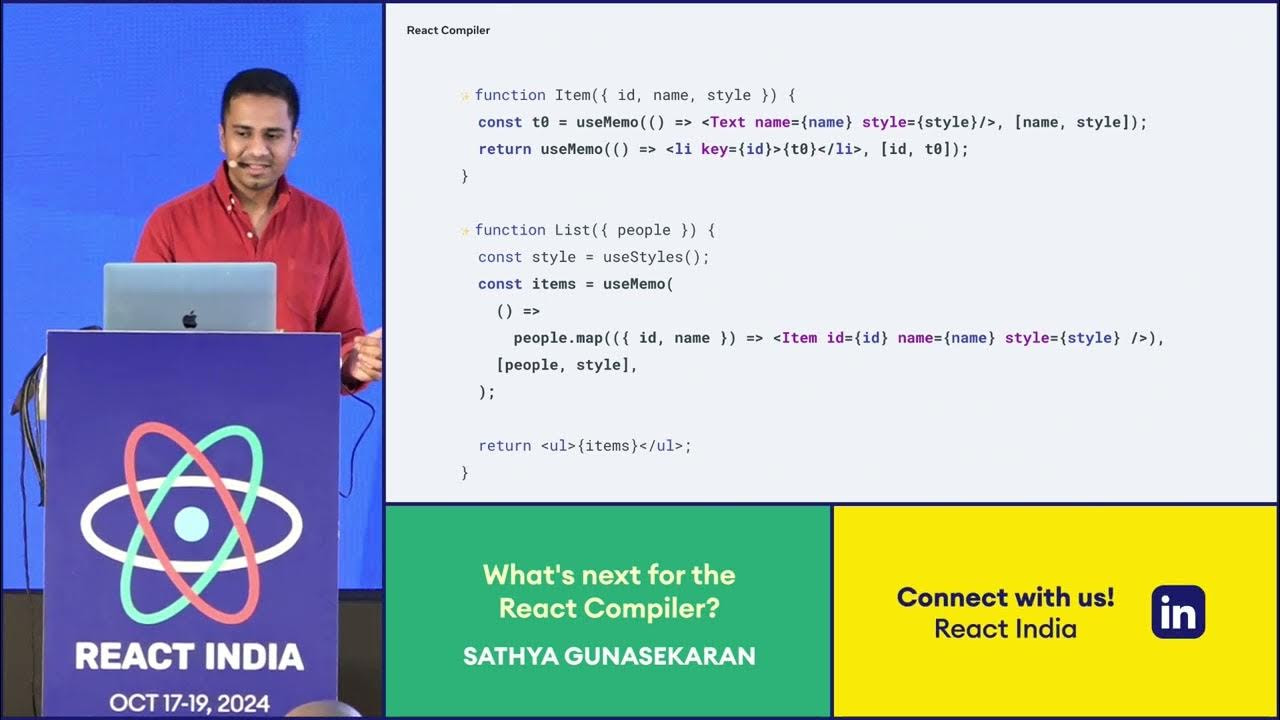 Sathya Gunasekaran - What's next for the React Compiler?