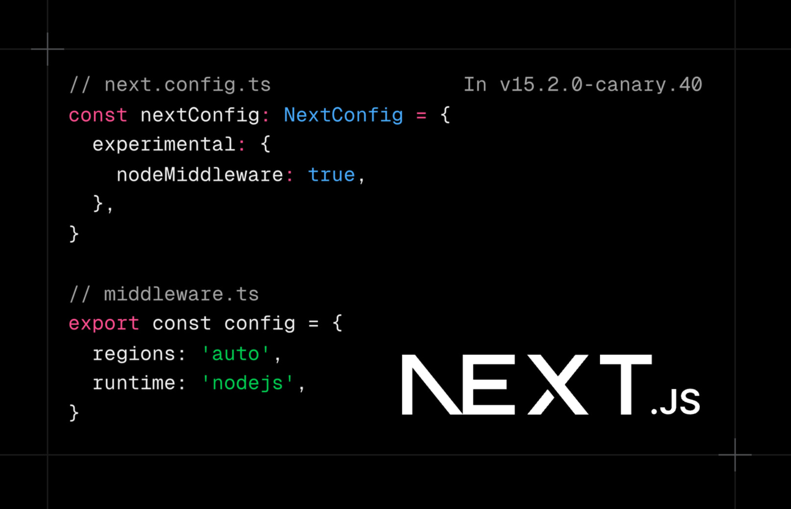 Next.js PR - Support for Node.js middleware