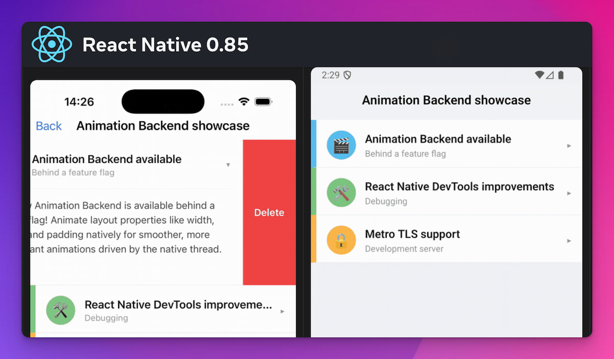 React Native 0.85