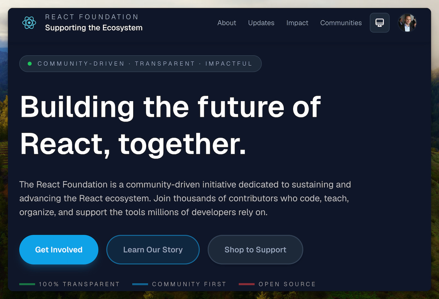 The React.Foundation website
